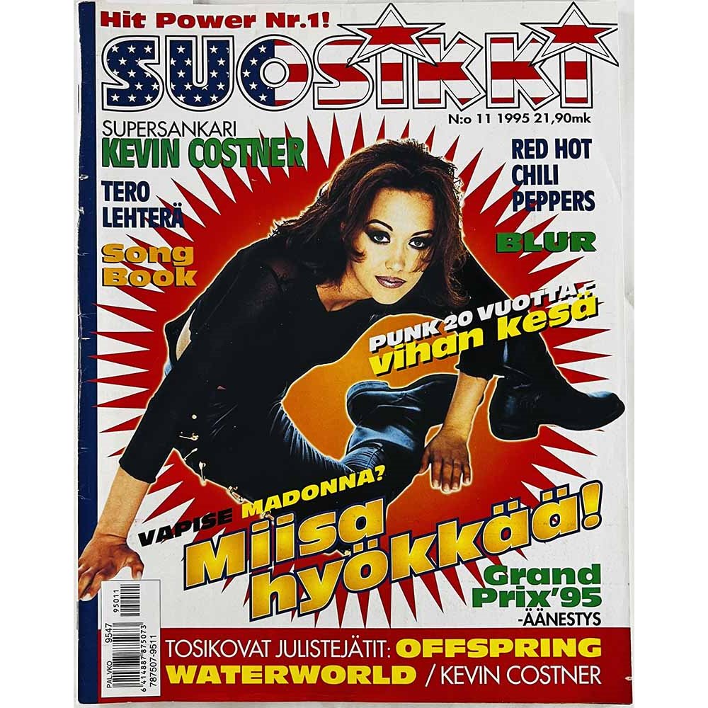 Suosikki 1995 N:o 11 Julisteet: Offspring / Kevin Costner begagnade magazine