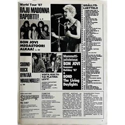 Suosikki 1987 No 9 Juliste: Bon Jovi / James Bond aikakauslehti