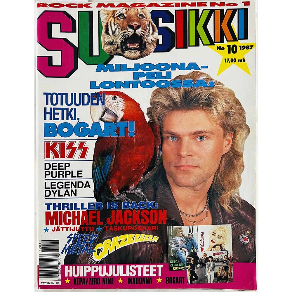 Suosikki 1987 No 10 Speed metal crazeeee!!!, Kiss begagnade magazine