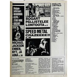 Suosikki 1987 No 10 Speed metal crazeeee!!!, Kiss begagnade magazine