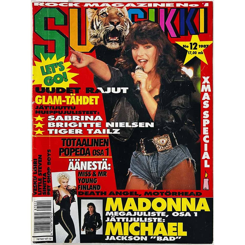 Suosikki 1987 No 12 Motörhead, Popeda historiikki osa 1 aikakauslehti
