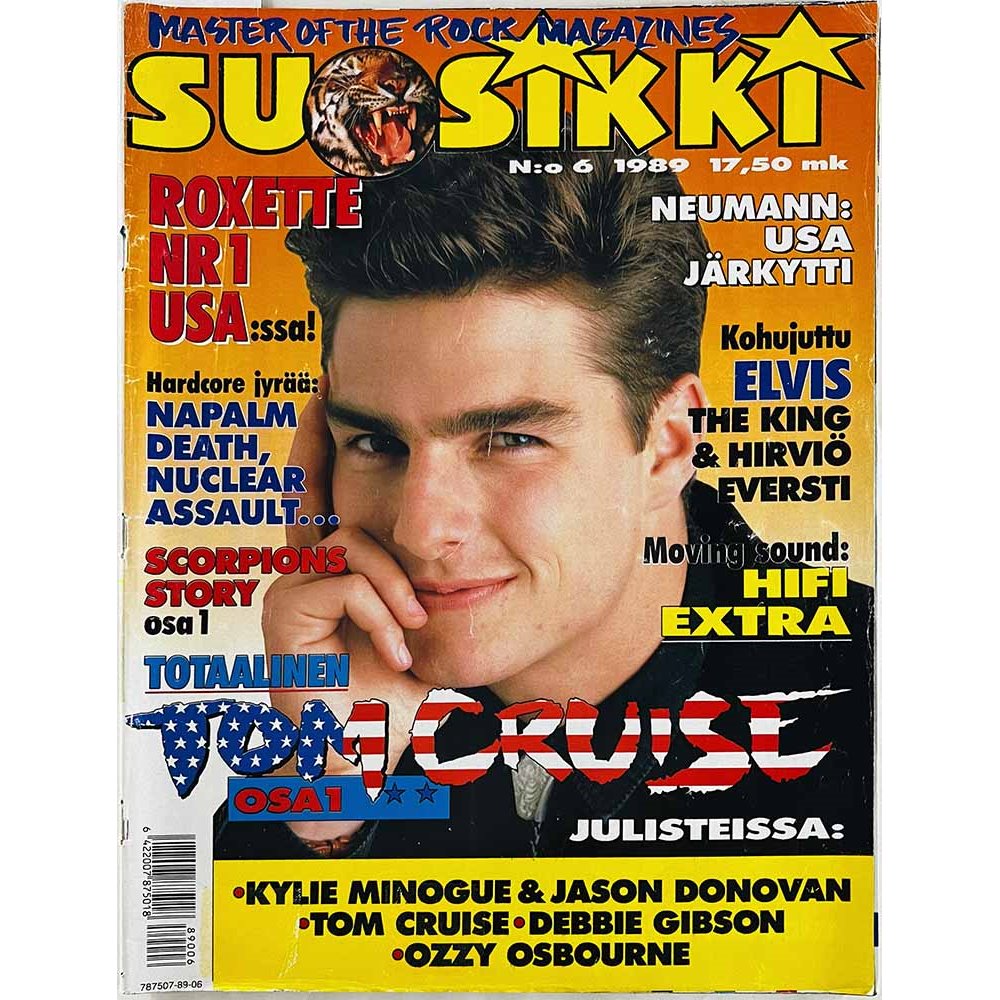 Suosikki 1989 N:o 6 Tom Cruise story osa 1 aikakauslehti