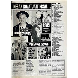 Suosikki 1989 N:o 10 Festarit: Giants of Rock, 20. Ruisrock aikakauslehti