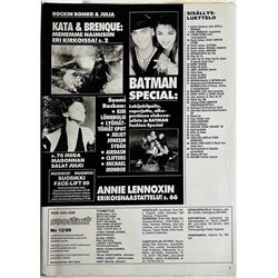 Suosikki 1989 N:o 12 mukana leffajuliste Batman begagnade magazine