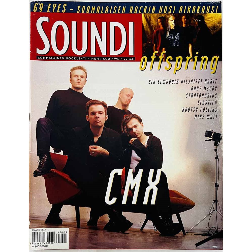 Soundi 1995 4 CMX, Offspring, 69 Eyes, Andy McCoy aikakauslehti
