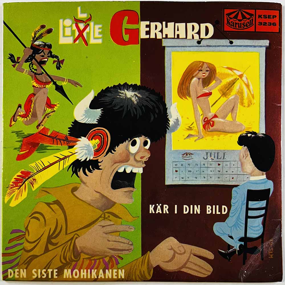 Little Gerhard vinyylisingle Den Siste Mohikanen EP  kansi VG+ levy VG+ käytetty vinyylisingle