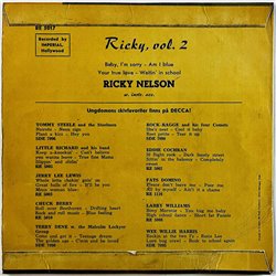 Nelson Ricky vinyylisingle Ricky, Vol. 2 EP  kansi VG levy VG käytetty vinyylisingle