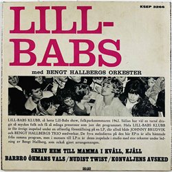 Lill-Babs vinyylisingle Skriv hem till mamma i kväll, kjäll EP  kansi EX- levy VG+ käytetty vinyylisingle