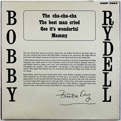 Rydell Bobby 1962 KSEP 3283 The Cha-Cha-Cha EP begagnad singelskiva