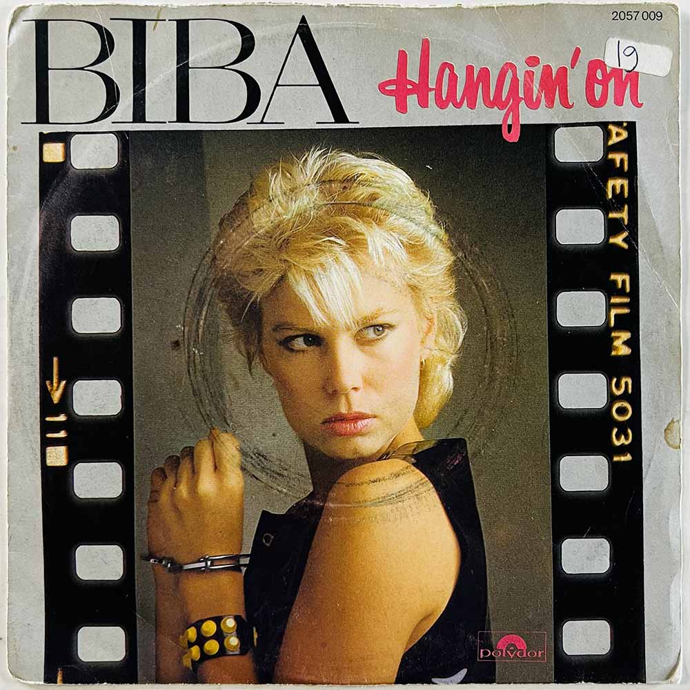Biba vinyylisingle Hangin' On / Space Travel  kansi G+ levy VG+ käytetty vinyylisingle