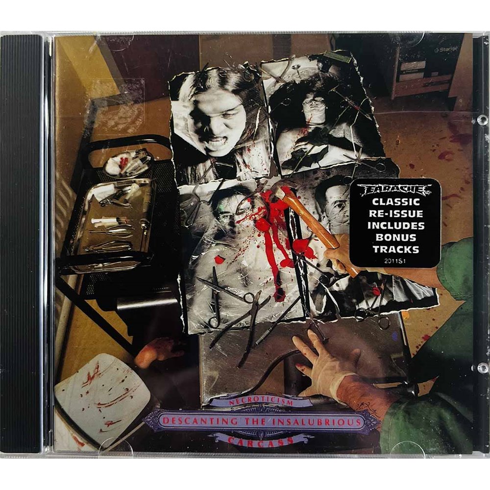 Carcass Käytetty CD Necroticism descanting insalubrious +3 bonus tracks  kansi EX levy EX Käytetty CD