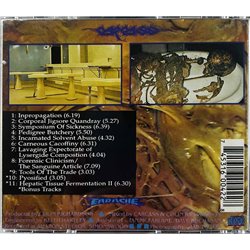 Carcass Käytetty CD Necroticism descanting insalubrious +3 bonus tracks  kansi EX levy EX Käytetty CD