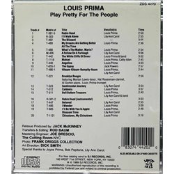 Prima Louis Käytetty CD Play Pretty For People  kansi EX levy EX Käytetty CD