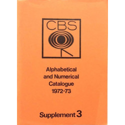 CBS Alphabetical and Numerical Catalogue: 1972-73 Supplement 3  kansi EX- sisäsivut EX Käytetty kirja