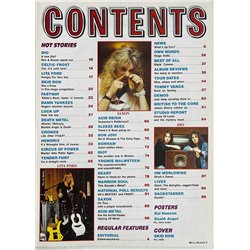Metal Hammer Magazine 1990 No.8 Vol.5 Dio, Lita Ford, Skid Row, Acid Reign, Riot käytetty lehti