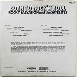Rocky Salvation & The Satelites 1973 WMD 160 Born To Rock'n'Roll Begagnat LP