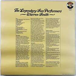 Smith Warren 1977 CR 30132 Legendary Sun  Performers Begagnat LP