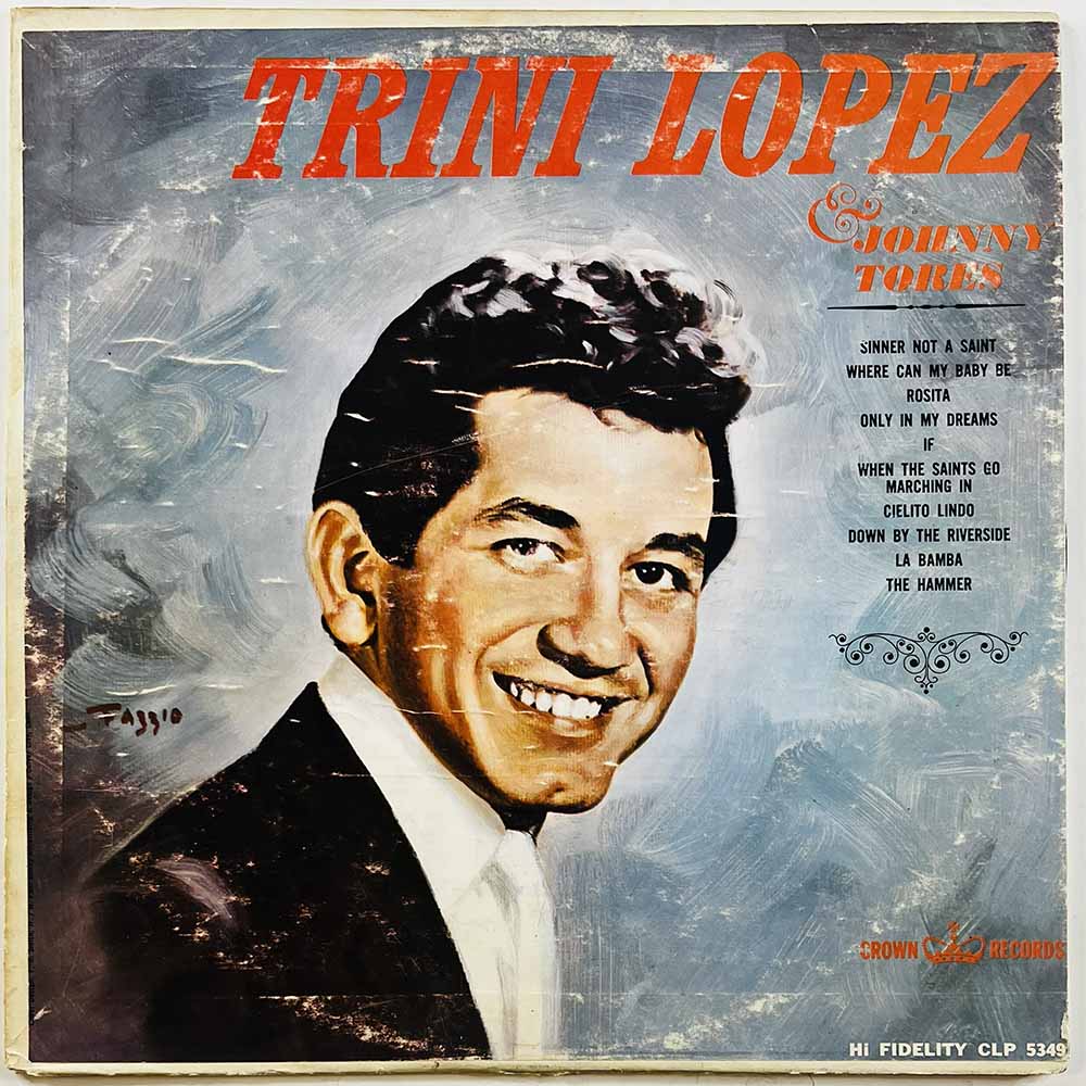 Lopez Trini vinyl LP Trini Lopez & Johnny Tores  kansi G- levy VG- Käytetty LP