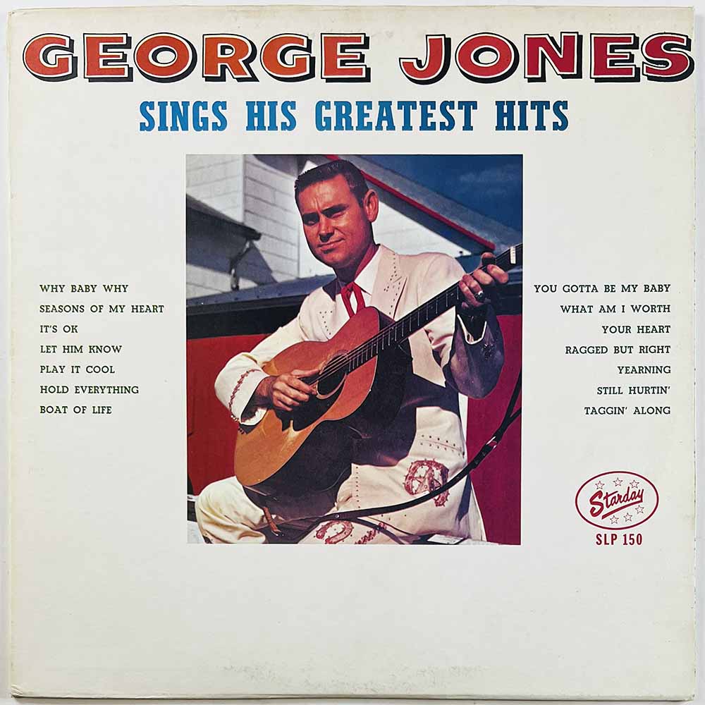 Jones George vinyl LP Sings his greatest hits  kansi VG+ levy EX Käytetty LP