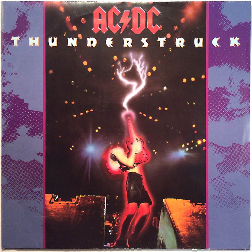 AC/DC 1990 B 8907 T Thunderstruck 12-inch maxi, poster sleeve Begagnat LP