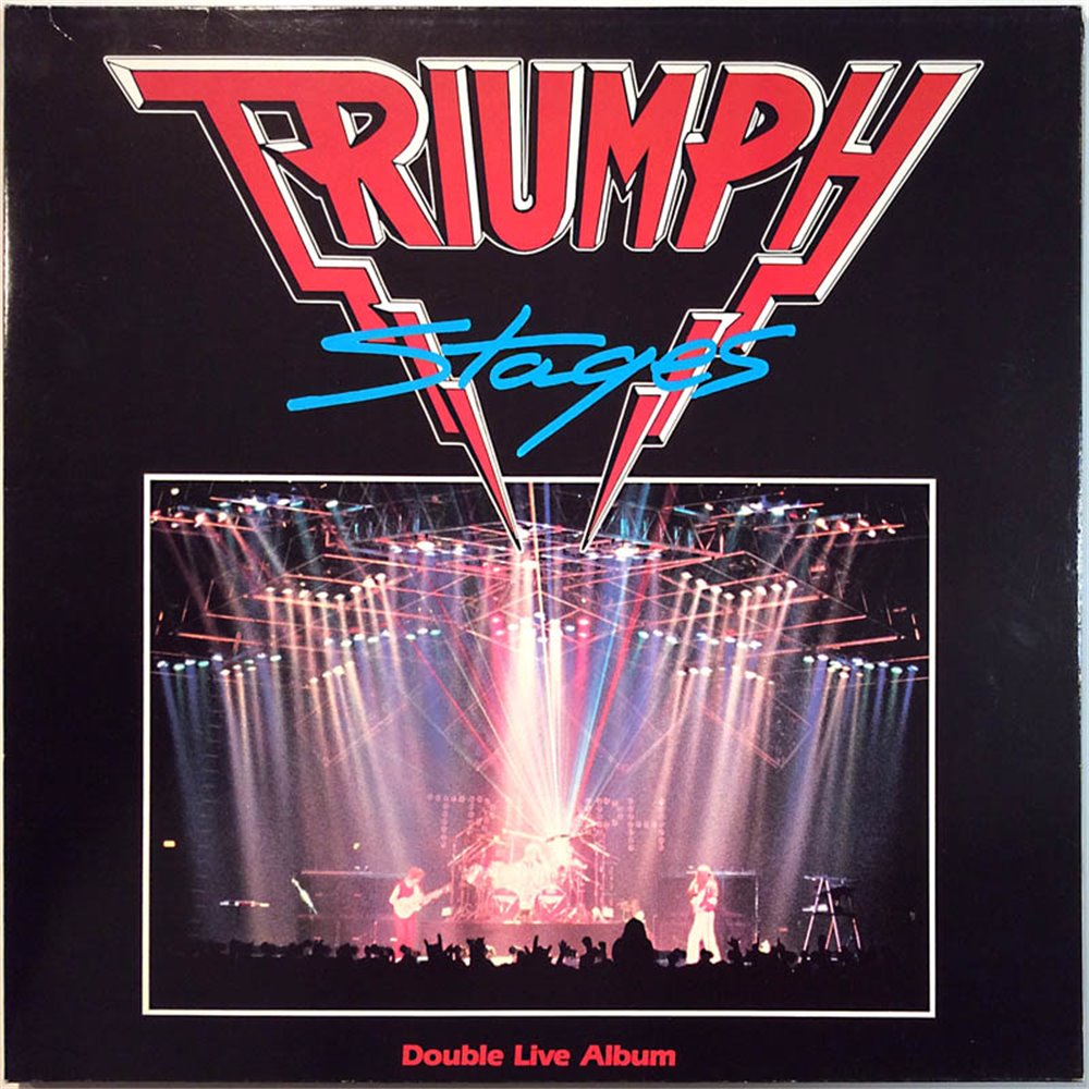 Triumph vinyl LP Stages 2LP  kansi EX levy EX Käytetty LP
