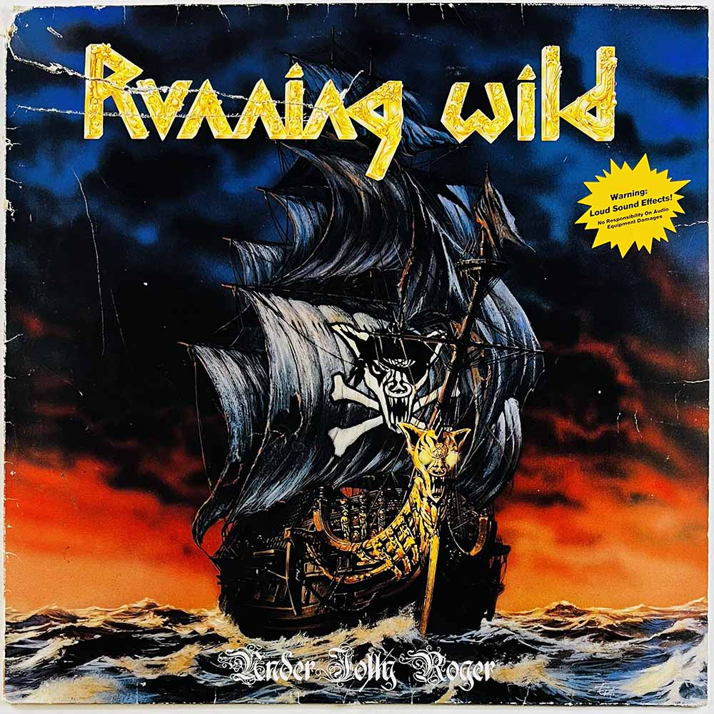 Running Wild 1987 08-4425 Under Jolly Roger Begagnat LP
