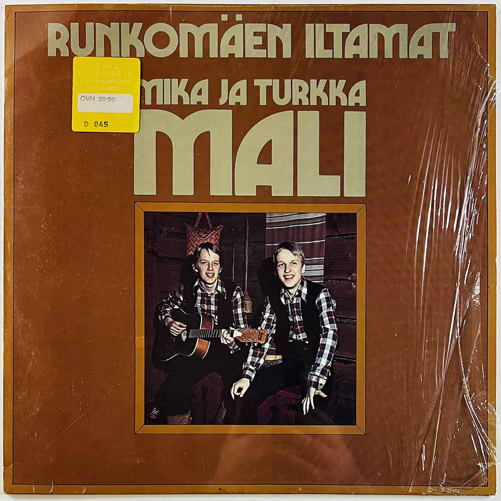 Mika ja Turkka Mali vinyl LP Runkomäen Iltamat  kansi EX levy EX Käytetty LP