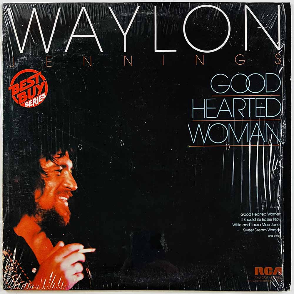 Waylon Jennings vinyl LP Good hearted woman  kansi EX- levy EX Käytetty LP
