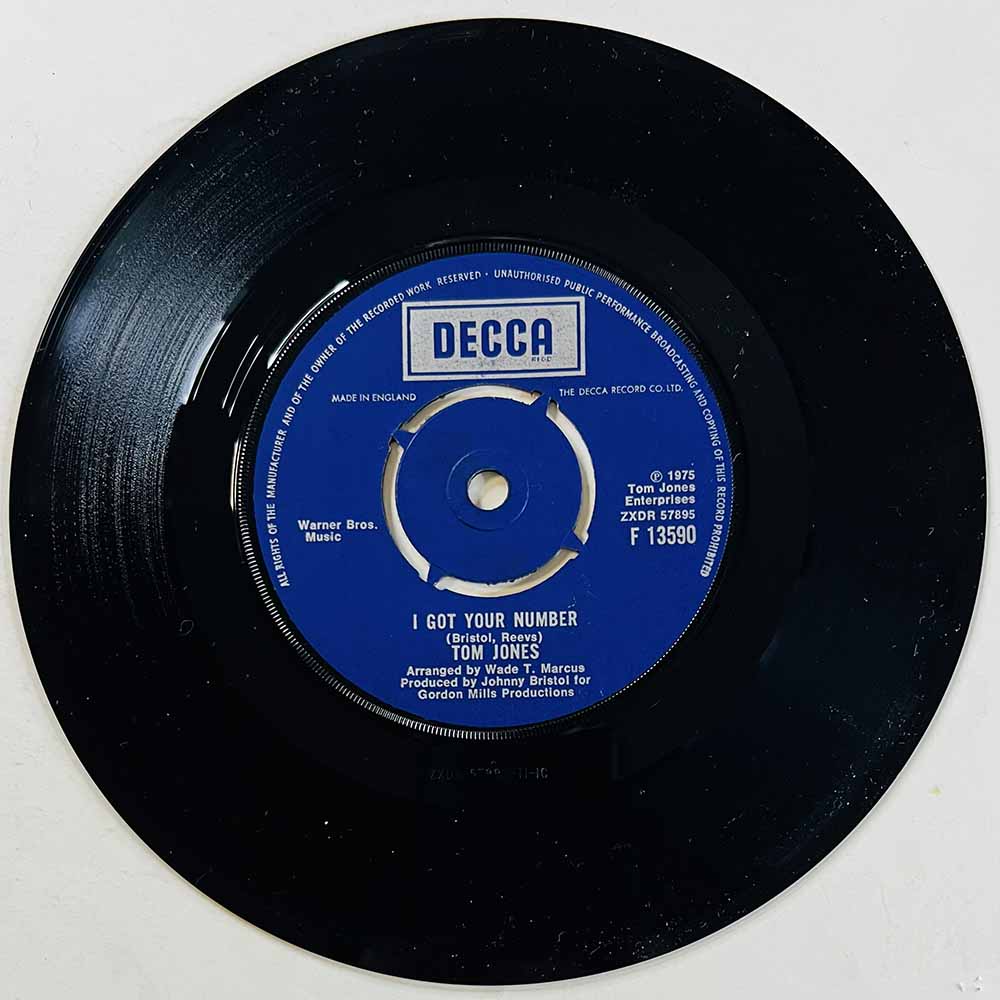 Jones Tom Käytetty 7” ei kuvakantta I Got Your Number / The Pain Of Love  kansi Ei kuvakantta levy EX käytetty vinyylisingle