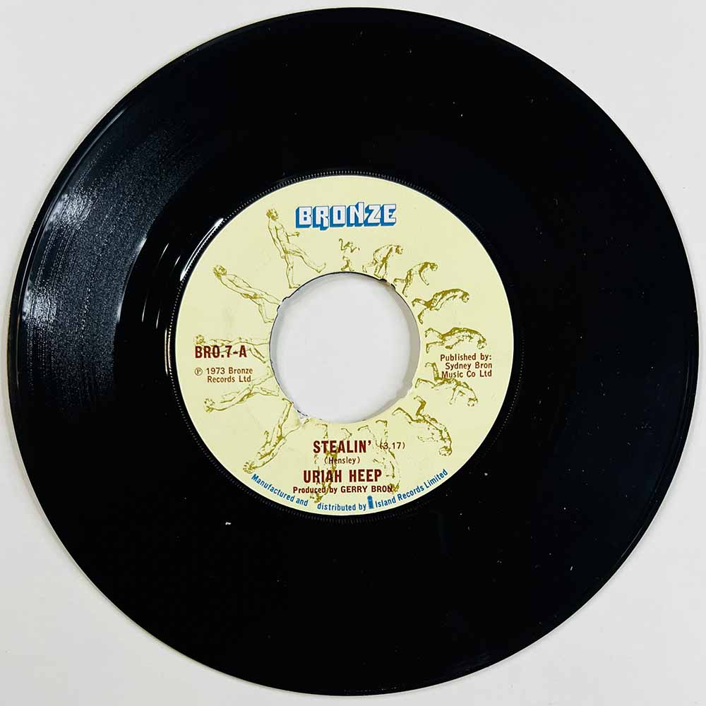 Uriah Heep Käytetty 7” ei kuvakantta Stealin' / Sunshine  kansi Ei kuvakantta levy VG+ käytetty vinyylisingle