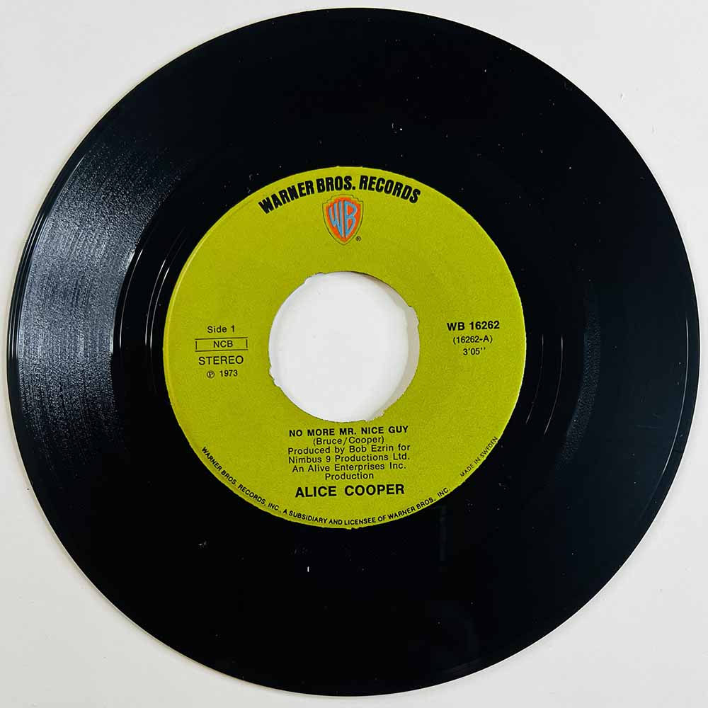 Cooper Alice Käytetty 7” ei kuvakantta No More Mr. Nice Guy / Raped And Freezin'  kansi Ei kuvakantta levy VG+ käytetty vinyylis