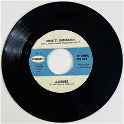 Siiriäinen Martti Käytetty 7” ei kuvakantta Yksinäinen Harmonikka / Ajomies  kansi Ei kuvakantta levy EX- käytetty vinyylisingle