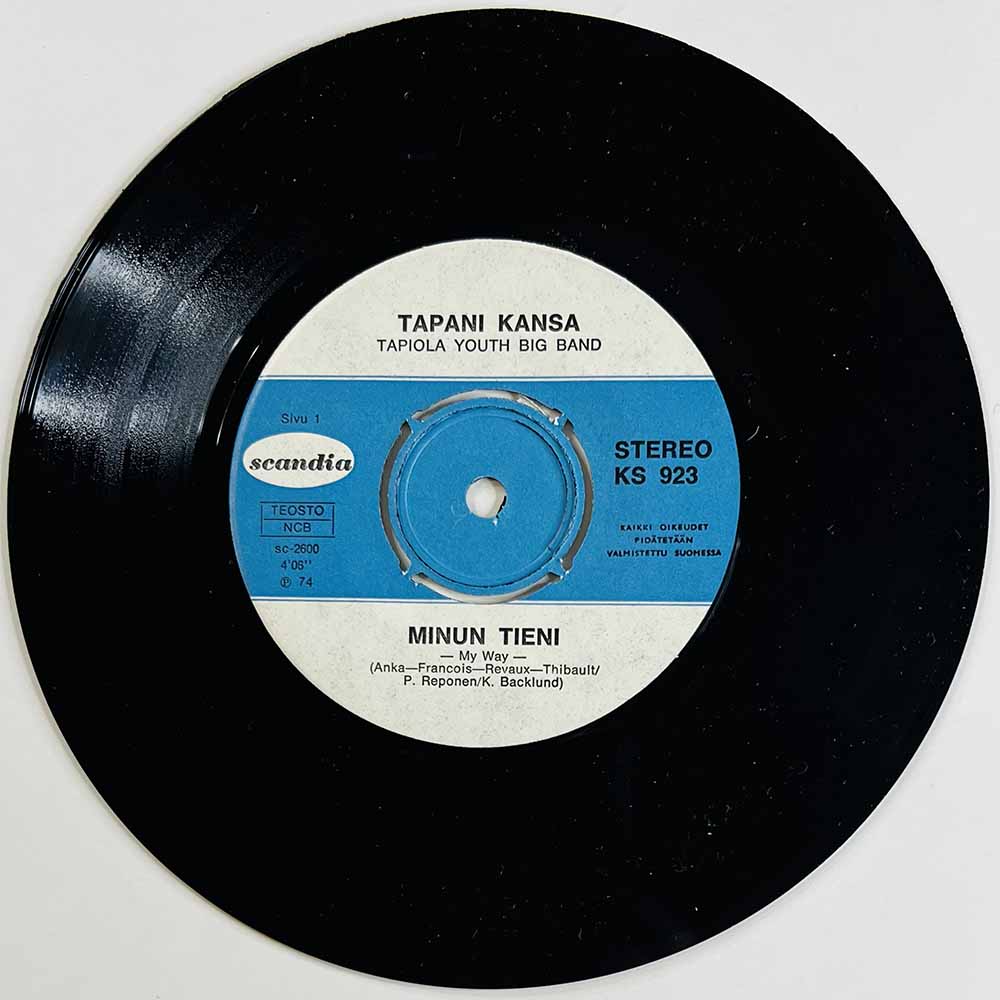 Kansa Tapani Käytetty 7” ei kuvakantta Minun Tieni / Kuin Noidat Me Tanssitaan  kansi Ei kuvakantta levy EX käytetty vinyylising