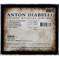 Anton Diabelli, Mikael Helasvuo CD Soiree Musical  kansi EX levy EX Käytetty CD