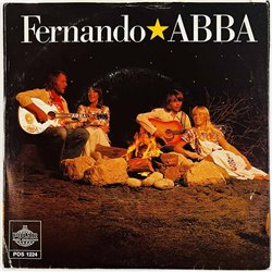 Abba vinyylisingle Fernando / Hey Hey Helen  kansi VG levy EX käytetty vinyylisingle PS