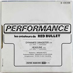 Performance vinyylisingle Dynamite Dragster / Headline  kansi EX levy EX käytetty vinyylisingle PS