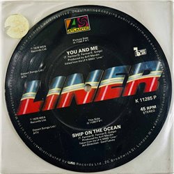 Liner vinyylisingle You And Me, kuva-single  kansi paperikansi/muovitasku levy EX käytetty vinyylisingle PS