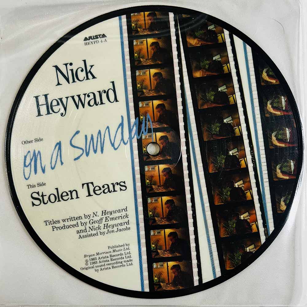 Nick Heyward vinyylisingle On A Sunday / Stolen Tears, kuva-single  kansi paperikansi/muovitasku levy EX käytetty vinyylisingle 