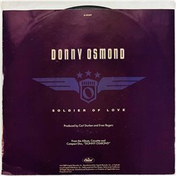Donny Osmond vinyylisingle Soldier Of Love / My Secret Touch  kansi VG+ levy EX käytetty vinyylisingle PS