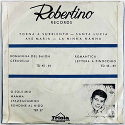 Robertino Loretti 1961 TD 45-84 Romantica / Lettera a Pinocchio 7”