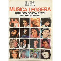 RCA Italia levyluettelo 1979: Musica Leggera LP, 8-raita, Cassette  kansi EX sisäsivut EX Käytetty kirja