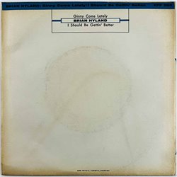 Hyland Brian vinyylisingle Ginny Come Lately, blue vinyl  kansi EX levy EX- käytetty vinyylisingle PS