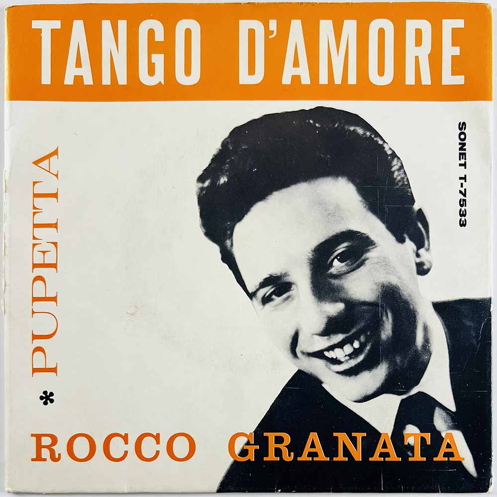 Granata Rocco vinyylisingle Pupetta, blue vinyl  kansi EX- levy VG+ käytetty vinyylisingle PS
