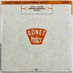 Granata Rocco vinyylisingle Pupetta, blue vinyl  kansi EX- levy VG+ käytetty vinyylisingle PS