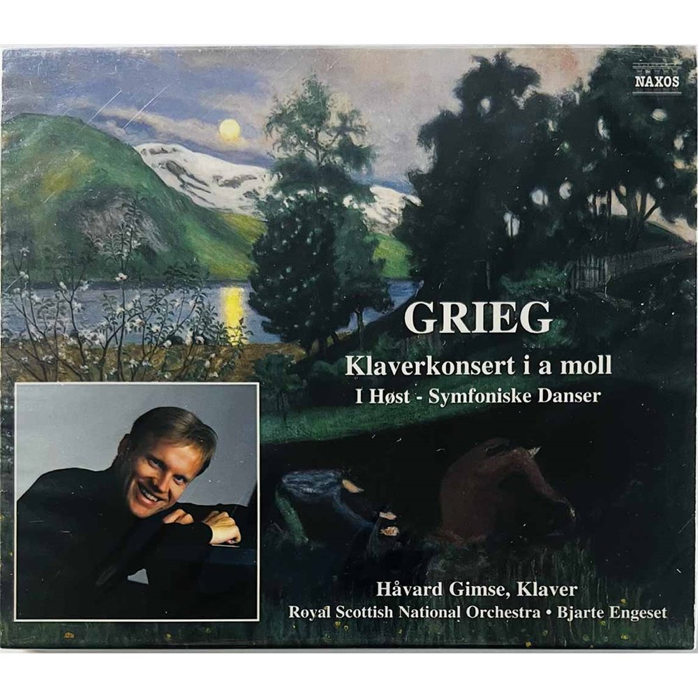 Edvard Grieg CD Klavierkonsert i a moll, Symphonic Dances  kansi EX levy EX Käytetty CD