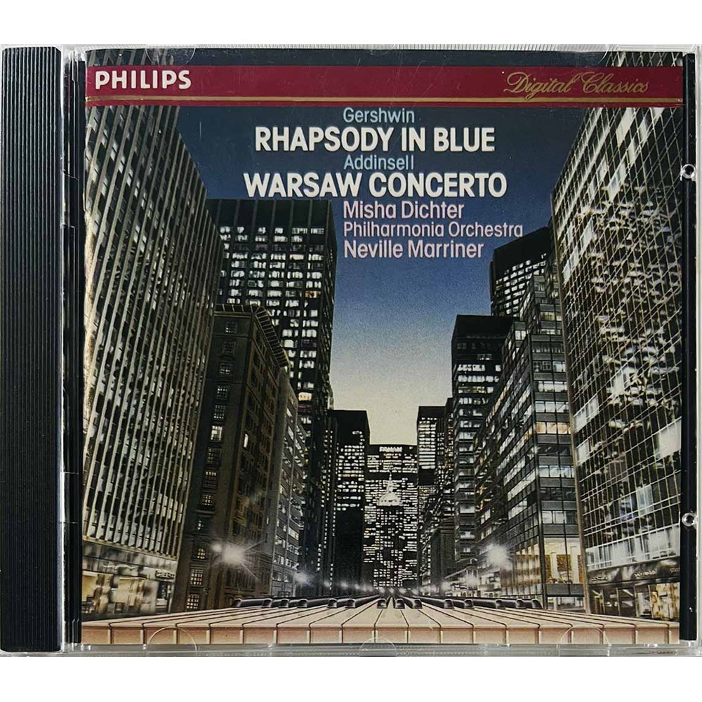 George Gershwin - Sir Neville Marriner CD Rhapsody In Blue â€¢ Warsaw Concerto  kansi EX levy EX Käytetty CD