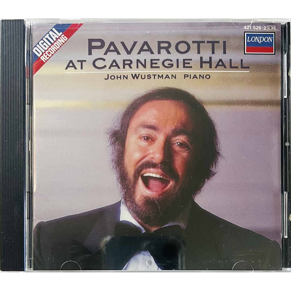 Luciano Pavarotti, John Wustman CD Pavarotti At Carnegie Hall  kansi EX levy EX Käytetty CD