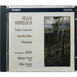 Jean Sibelius, Okko Kamu CD Violin Concerto In D Minor, Op. 47 / Karelia Suite, Op. 11 / Finlandia Op. 26  kansi EX levy EX Käyt