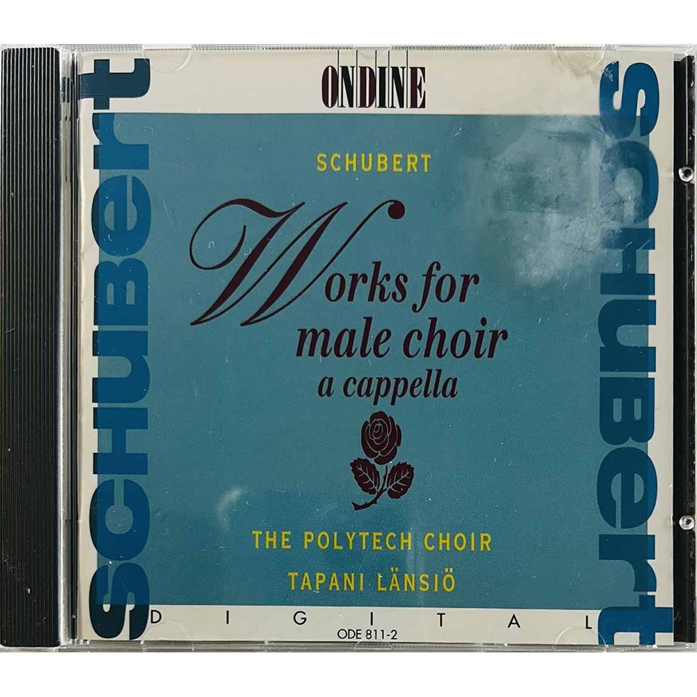 Polyteknikkojen Kuoro, Tapani Länsiö CD Schubert Works For Male Choir  kansi EX levy EX Käytetty CD
