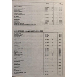 Harmonia Mundi levyluettelo: Juin 1984 liste alphabetique  kansi EX sisäsivut EX Käytetty kirja
